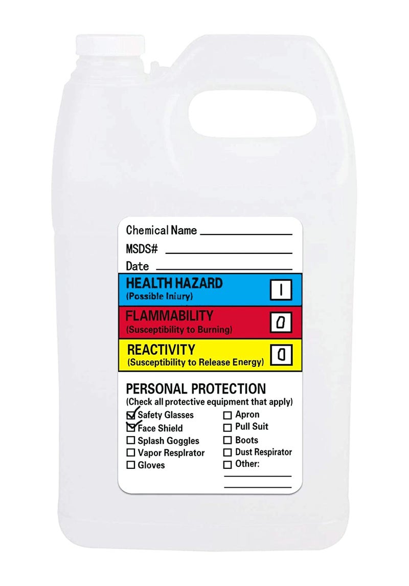 Well Tile SDS Stickers/MSDS Stickers for Chemical Safty Data 2 X 3 Inches - Chemical Identifying and Labeling Sticker Decals - 250 HIMG Write-in Labels - Image 5